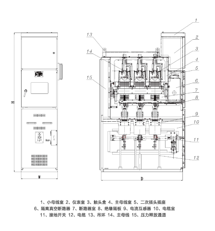 KYN88-12型纵旋移开式开关柜(图6)